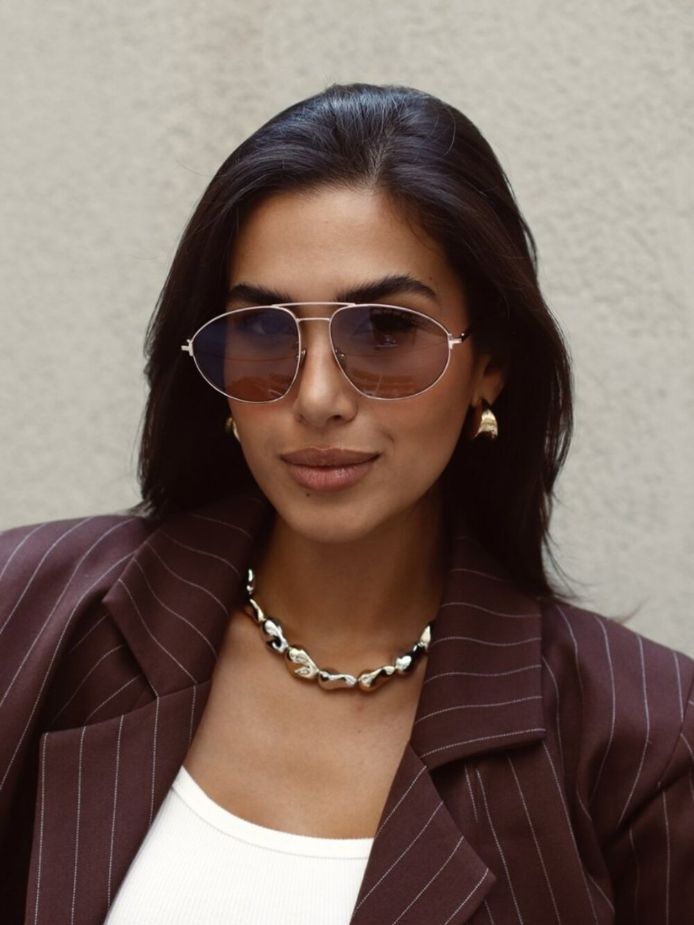 Tom Ford KEN Women Sunglasses Rose Gold Brown Photochromic Aviator FT1095 28E